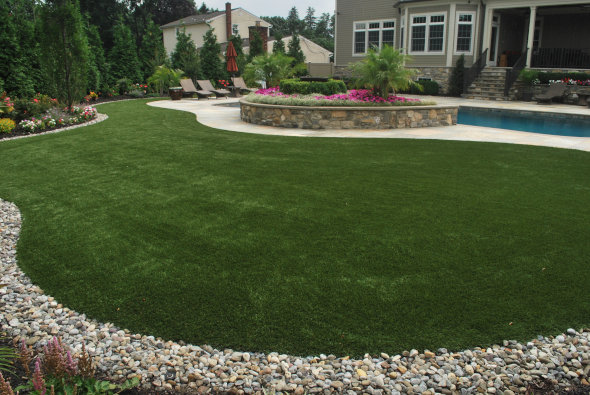 Artificial grass lawn in Albuquerque